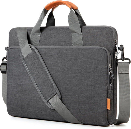 bagasin 17 17.3 18 inch Laptop Computer PC Shoulder Bag Carrying Case, Water-Repellent Fabric Briefcase, Lightweight