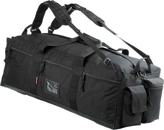Large Military Duffle Bag Tactical Gear Load Out Bag Deployment Cargo Bag Travel Sports Equipment Duffel Luggage Bag with Backpack Straps 90L