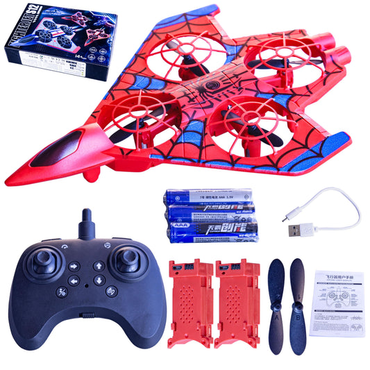 LIHBCAIYI Remote Control Airplane,RC Plane for Adults with LED Lights 360° Flip Fighter Jet Drone Flying Toys Easy to Fly for Beginner 14+ Years Old (Red)