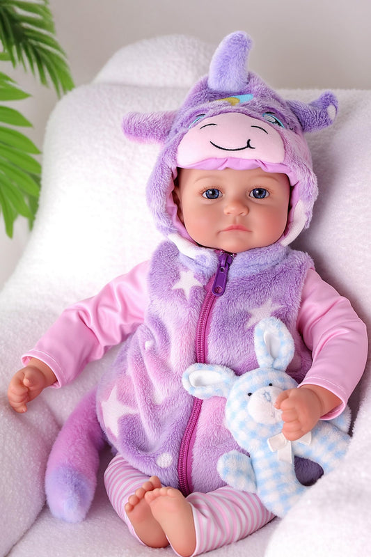 BABESIDE Lightweight Baby Doll Set–15" Realistic Soft Doll for Girls, Easy to Carry & Hug, Includes Bottle & Pacifier Set–Pretend Play & Gift for Kids Age 3+