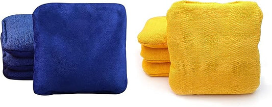 Professional Dual Sided Cornhole Bags- 16 oz 6x6 w/Premium Resin Fill - Official Tournament Slide/Stick Pro Bean Bags - Regulation/Approved