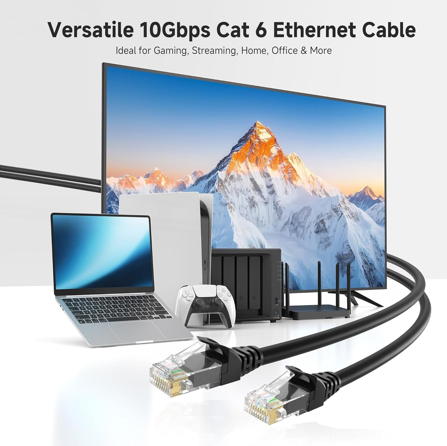 10Gbps 6 40ft, 6 Cat6 Cable Matters Snagless Cat Ethernet Cable - Cat Cable, Cord, Ethernet Cord, Black