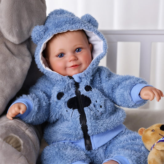 BABESIDE Lifelike Reborn Baby Dolls Boy - 18 Inch Realistic-Newborn Baby Doll, Soft Body Real Life Reborn with Accessories for Kids Age 3 +