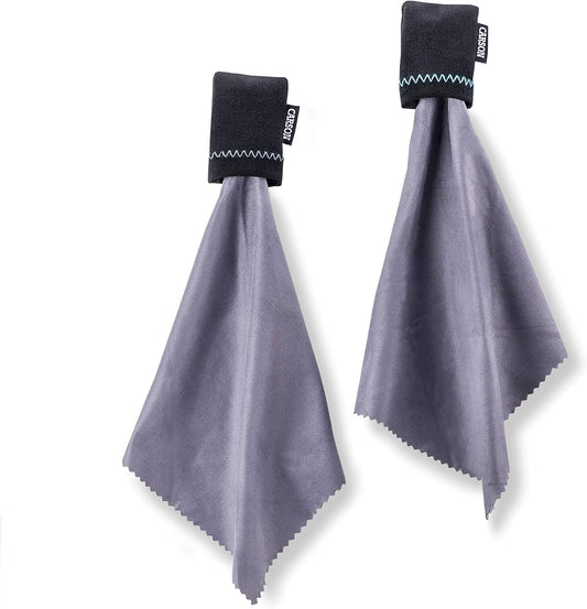 2 Pack (SN-10AM), Carson Stuff-It Go Microfiber Lens Cloth Cleaning System - Black