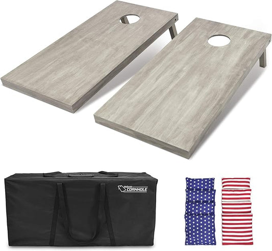 GoSports 4 ft x 2 ft Regulation Size Wooden Cornhole Boards Set - Includes Carrying Case and Bean Bags (Choose Your Colors) Over 100 Color Combinations