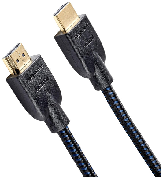 2.0 6ft, 4K@60Hz, 18Gbps, 2160p, 48 TV/PS5/Xbox/Roku/Blu-ray, 5-Pack Amazon Basics Nylon-Braided HDMI Cable, bit