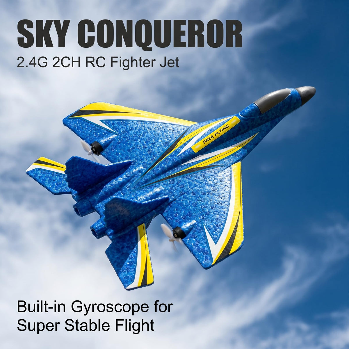 LBKR Tech Remote Control Airplane for Beginners, 2.4GHz RC Plane with Gyro, Ready to Fly RC Aircraft Toy, Easy to Fly Foam Airplane for Kids & Adults