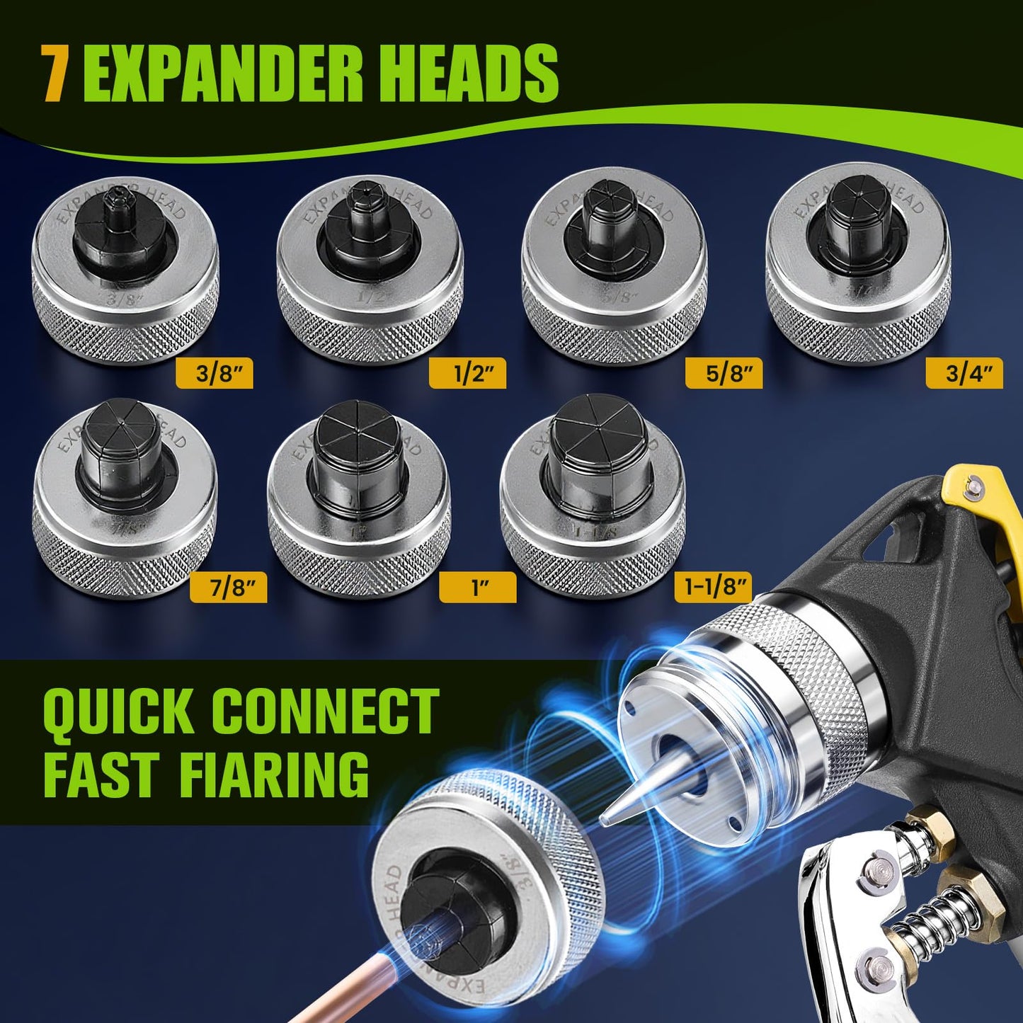 Super Stars Hydraulic Copper Tube Expander Kit – HVAC Swaging Tool with Tube Cutter, Deburring Tool