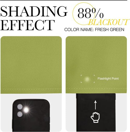 NICETOWN Blackout Curtain Panels - Thermal Insulated Grommet Drapes for Living Room | 34 x 63 Inches in Fresh Green