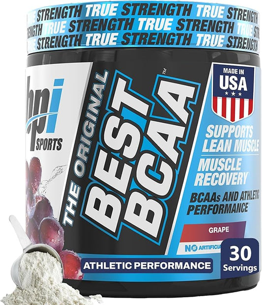 BPI Sports Best BCAA Powder - Muscle Recovery Support - Branched Chain Amino Acids | Building Blocks of Protein and Muscle - Post Workout Recovery ??Hydration - Grape, 30 Servings