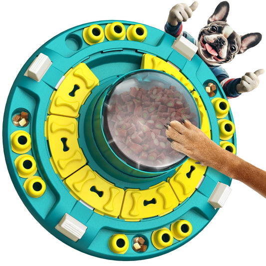 KADTC Dog Puzzle Toy, XL Size, 4 Levels of Step-by-Step Challenge, Push-to-Release Treat Dispenser, Beginner to Advanced, Slow Feeder & Mental Stimulation for Smart Dogs Enrichment Toys