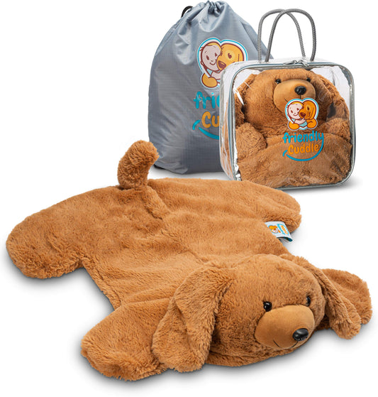 FRIENDLY CUDDLE Weighted Lap Blanket for Kids & Adults – Kids Weighted Blanket – ASD, Sensory Processing Weighted Stuffed Animals Dog Toy – Microwavable Weighted Lap Pad for Kids, 5 Lbs.