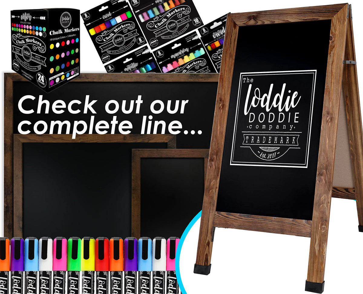 Loddie Doddie Magnetic Whiteboard - 24 x 36 in Rustic Wood Frame - Magnetic Dry Erase Board for Wall - Big White Board for Home Office - Built-in Marker Tray & Message Center