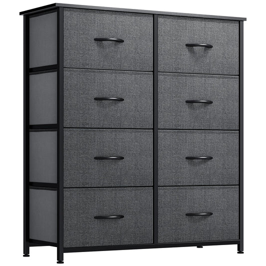 YITAHOME Fabric Dresser Drawer, Tall Storage with 8 Drawers, Dresser & Chest of Drawers, Storage Drawer Organizer for Closet, Living Room, Closets