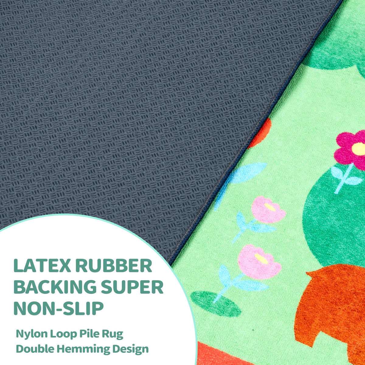 Baby Play Mat for Floor, 4x5 FT Non-Slip Nursery ABC Rug, Extra Thick Large Area Kids Rugs, Kids Mat for for Playroom Living Room Nursery Decor, Super Soft Plush Surface to Keep Safe(40"x60")