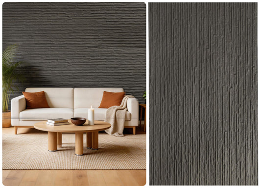 3D Wall Panels - 4PCS 47.2"x23.6" Faux Stone Peel and Stick Wall Covering - MCM Modified Clay Material for Home Art, Accent Brick, Modern Exterior/Interior Decoration, Covering 31 sq.ft