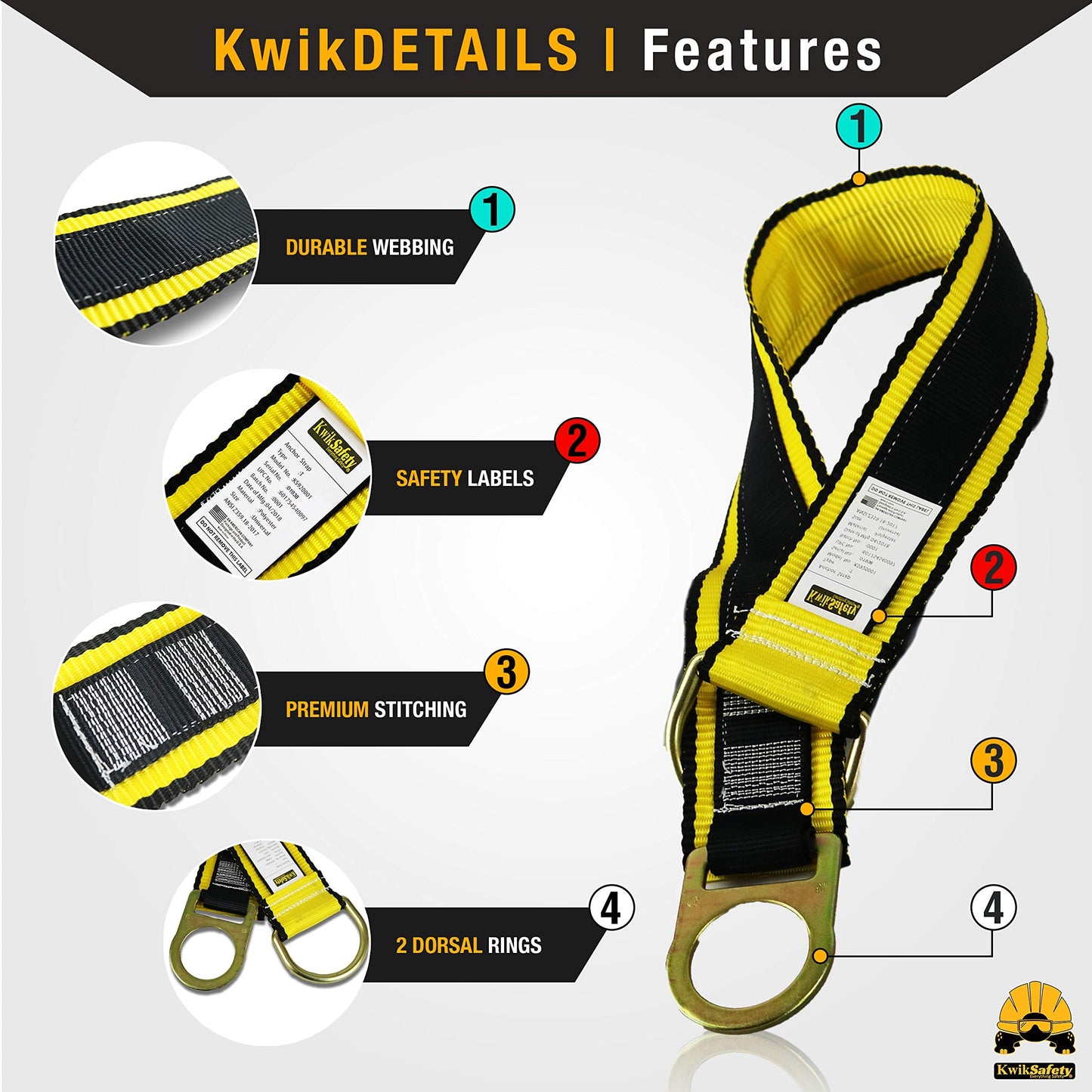 KwikSafety - Charlotte, NC - TSUNAMI BUNDLE [Premium BRAIDED ROPE] Vertical Lifeline, Safety Harness, Safety Lanyard, Cross Arm Strap, Tool Lanyard, Roof Anchor, 10L Dry Bag ANSI OSHA | 25 FT.