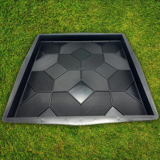 BETONEX Plastic Molds Concrete Patio Paving Mold Slabs Chestnut - Big Beautiful Pathmaker Precast Concrete Molds and Forms Stampcrete for Walkways