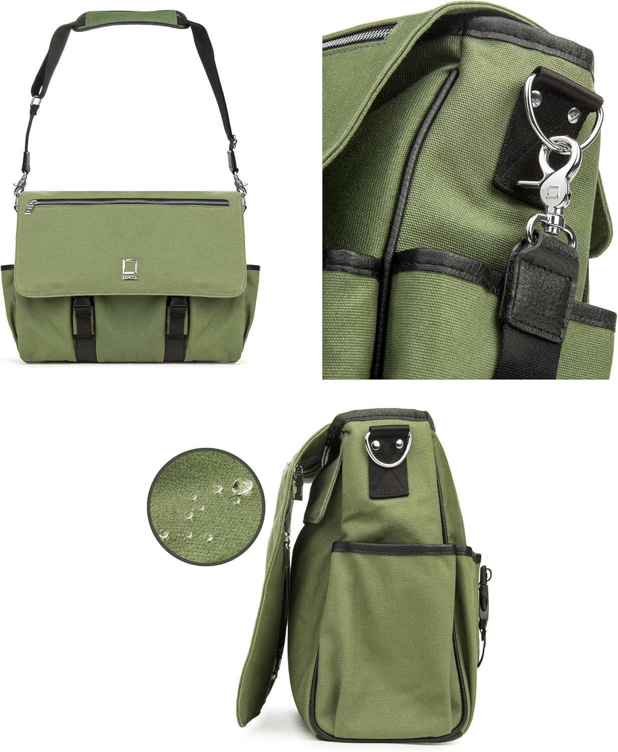 Lencca Waterproof Shoulder Messenger Camera Bag with Laptop Compartment for DSLR, Mirrorless Cameras