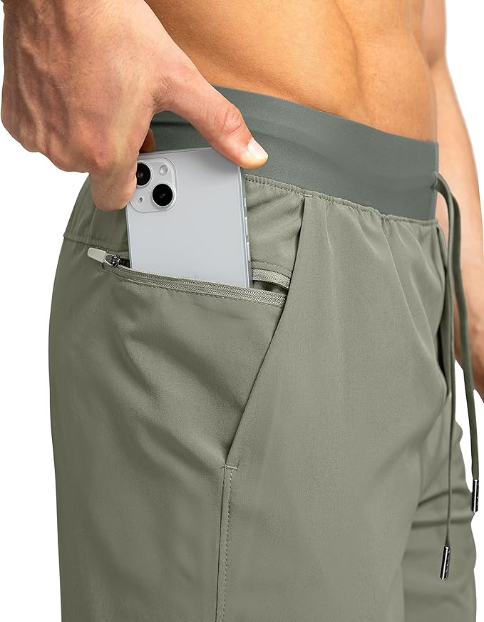 Men's Running Shorts with Zipper Pockets 9 Inch/ 7 Inch / 5 Inch Lightweight Quick Dry Gym Workout Athletic Shorts for Men(7 inch0