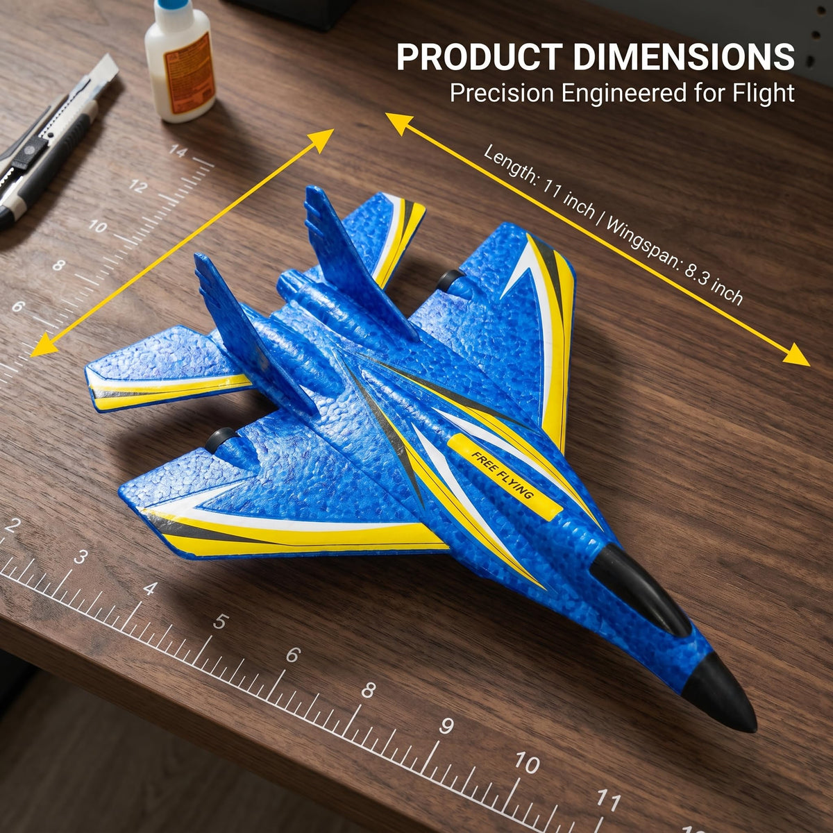 LBKR Tech Remote Control Airplane for Beginners, 2.4GHz RC Plane with Gyro, Ready to Fly RC Aircraft Toy, Easy to Fly Foam Airplane for Kids & Adults