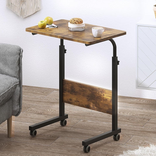 23.6 Inches Sofa,DUS-05#1-60FG-FBA DlandHome Rolling Desk Mobile Standing Desk Mobile Side Table w/Wheels Adjustable