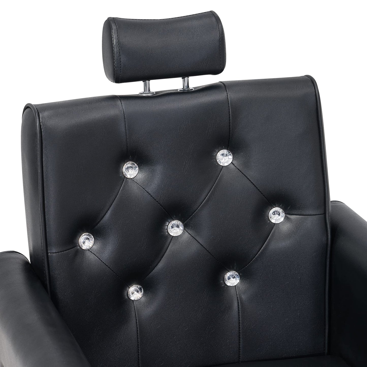 BarberPub Classic Hydraulic Recliner Barber Chair Antique Hair Spa Salon Styling Beauty Equipment 3123 (Black)