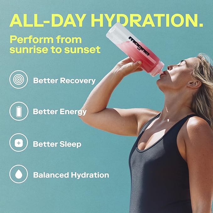 MAGNA Electrolyte Powder Drink Mix for Hydration, Energy & Focus Support with Magnesium L Threonate, Sodium, Potassium, Vitamin D, B6 & B12, Sugar Free, Variety Pack, 28 Servings