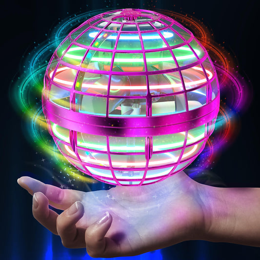 AMERFIST Flying Orb Ball Toy,Cosmic Globe Boomerang Hover Ball Galactic Fidget Spinner, Hand Drone Orbit, Cool Toys Gift for 6 7 8 9 10+ Year Old Boys Girls Teens Outdoor Toys(Pink)