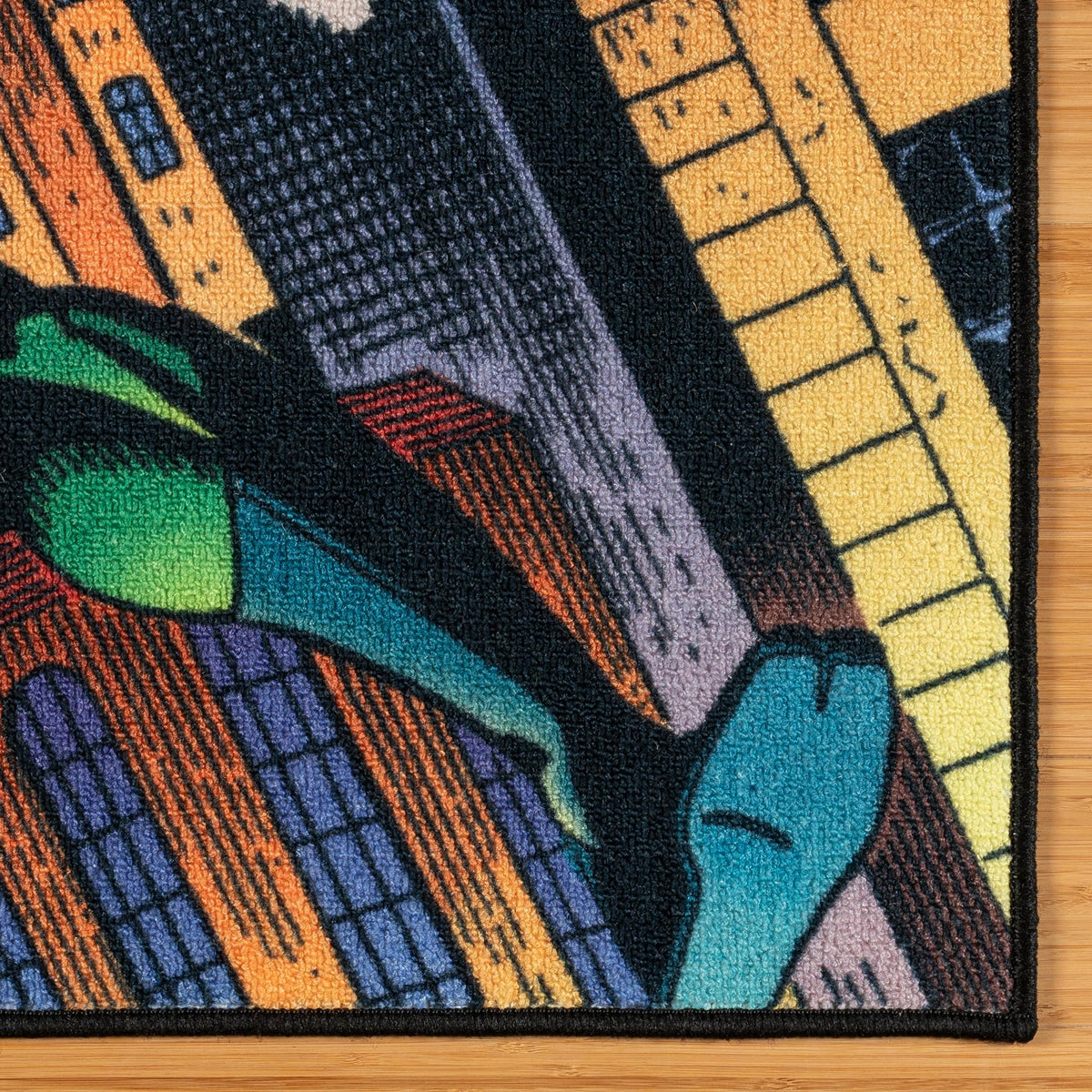 Gertmenian DC Comics Batman Indoor Area Rug - 4x6 Large, Non-Slip, Ideal for Children in Bedroom, Game Room, Classroom, Nursery or Play Area - Superheo Cover, Multicover, 49063