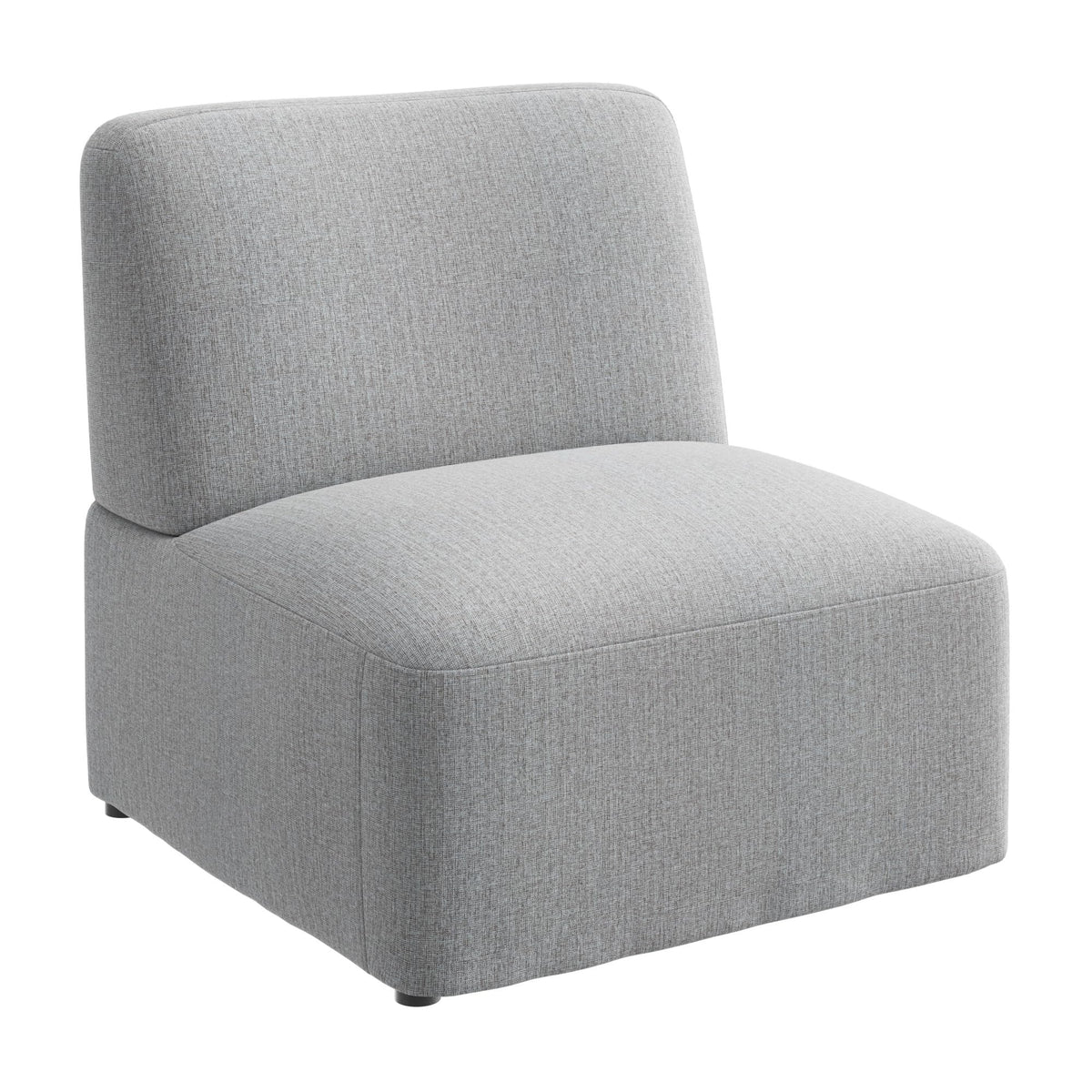 Bush Business Furniture Modular Armless Lounge Chair, Guest Seating for Lobby or Reception Area, Assemble Collection, Fog Fabric