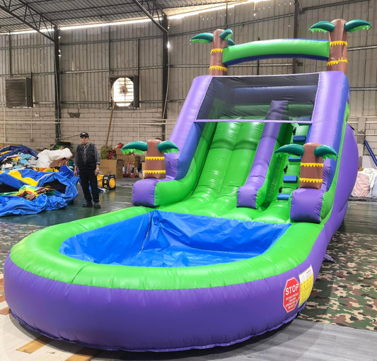 21FT(L) Commercial Water Slide for Adults Kids, 100% PVC Inflatable Adult Water Slide with 950W Blower, 0.45mm Heavy Duty Vinyl Blow Up Water Slides Backyard Outdoor, 21x9x12ft