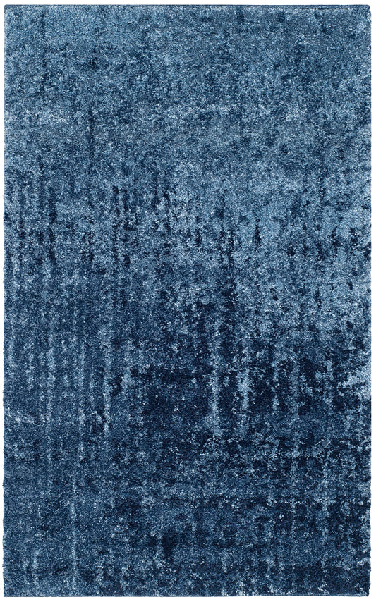 SAFAVIEH Retro Collection Accent Rug - 2' x 3', Light Blue & Blue, Modern Abstract Design, Non-Shedding & Easy Care, Ideal for High Traffic Areas in Entryway, Living Room, Bedroom (RET2770-6065)