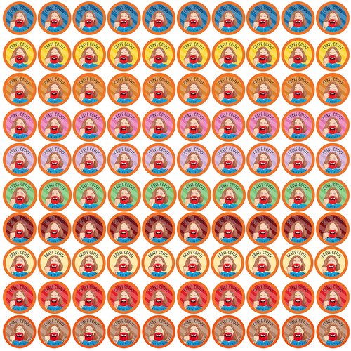 Crave Beverages Flavored Coffee Pods Sampler - 100 Count Assorted Variety Pack for 2.0 K-Cup Brewers